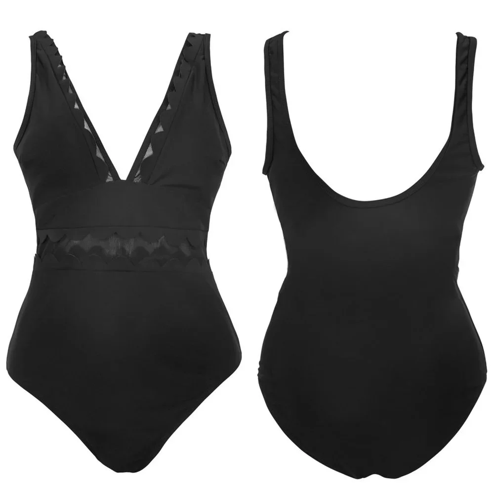 CUPSHE Sheer Mesh Swimsuit with Wave Edges -  NEW WITH TAGS! - Picture 6 of 13